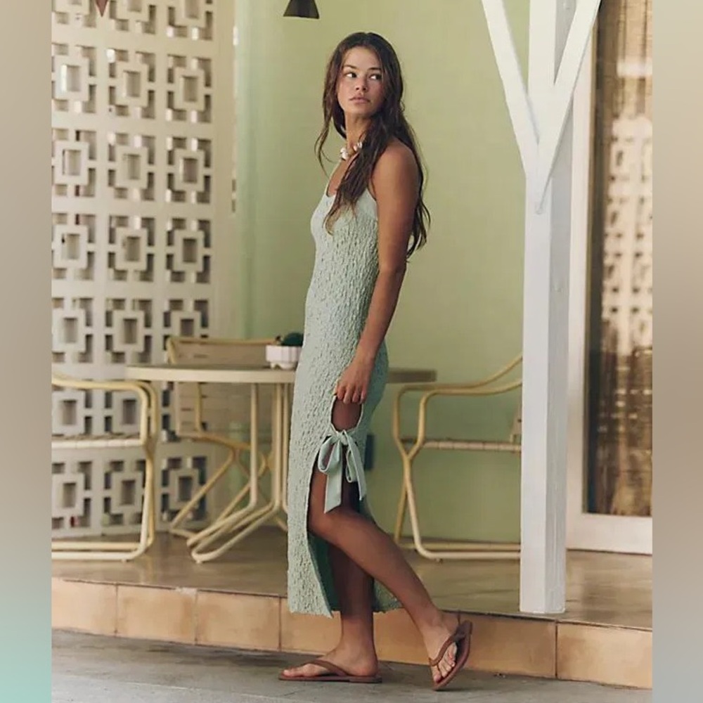 Rare NWT Free People Free-est Seafoam Green Midi Dress Size Small